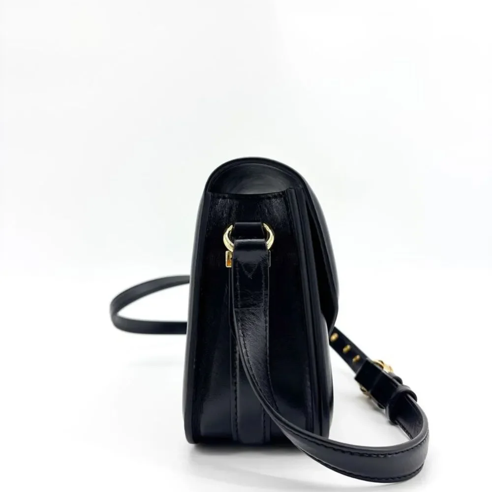 Louis Vuitton LV Pont Neuf Shoulder Bag Black Gold Hardware